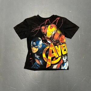 Y2K youth The Avengers Iron man and the hulk graphic all over print graphic tee